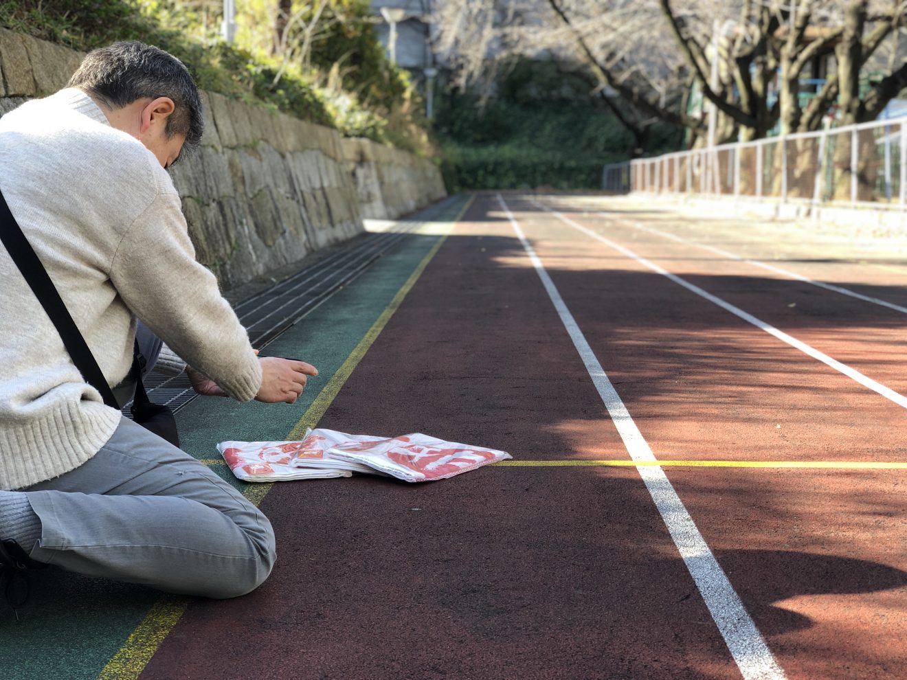 日の丸タオル撮影　in名古屋